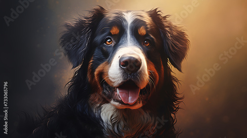 Bernese mountain dog with a gentle gaze © Muhammad