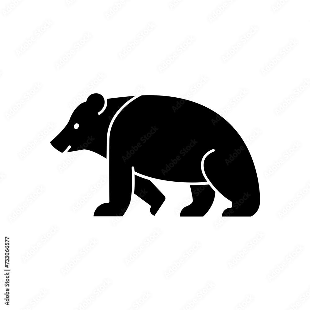 Obraz premium Bear icon. solid icon