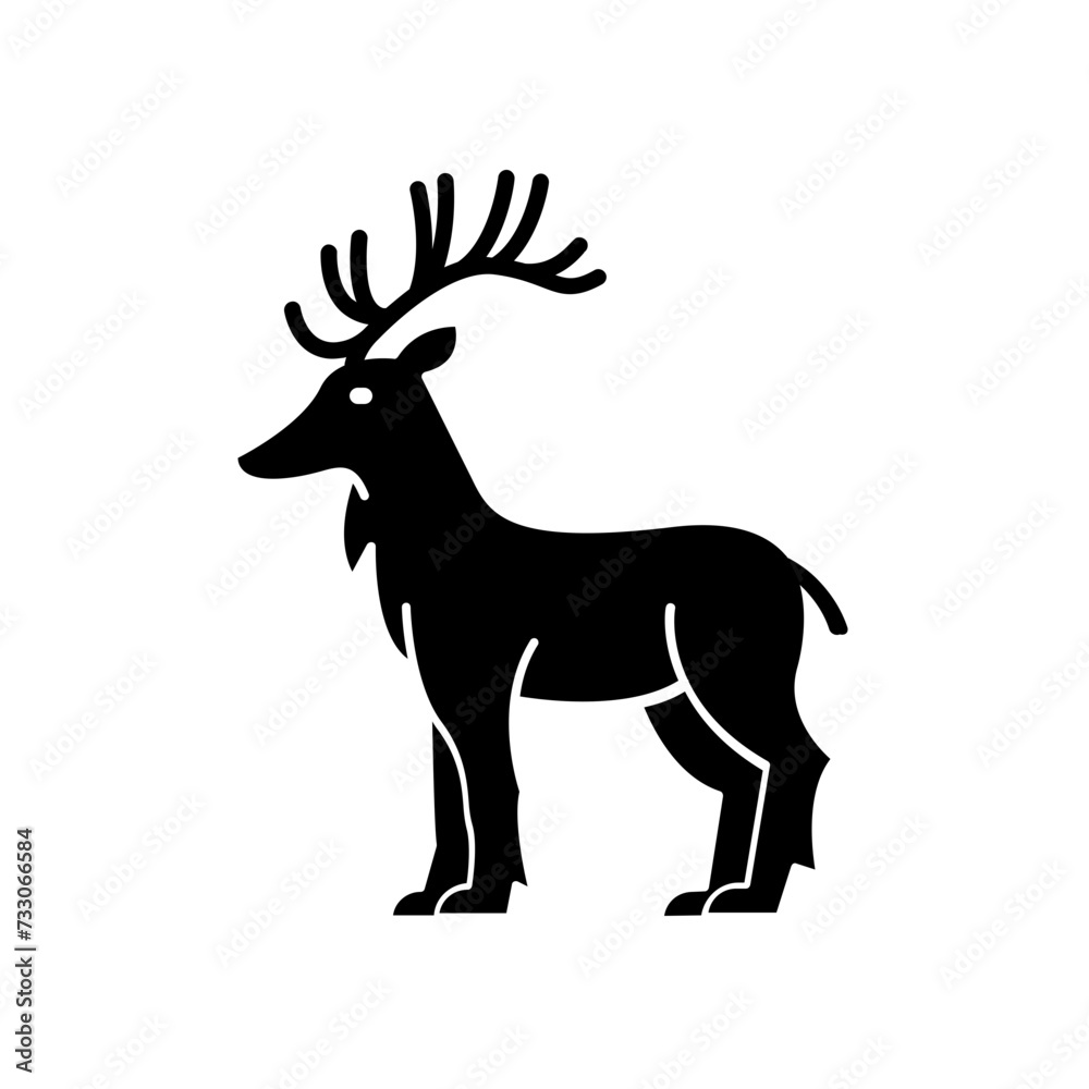Elk icon. solid icon Elk icon. solid icon