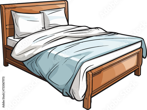 bed vector illustration isolated on transparent background. 
