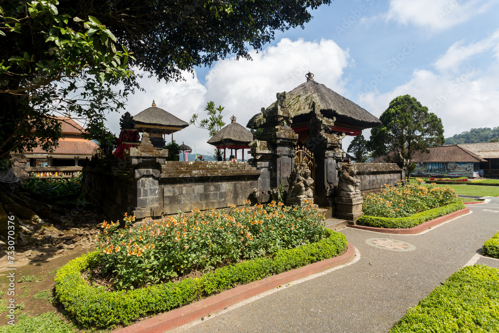 Pura Ulun Danu Temple in Bali, Indonesia. Temple complex is located on shores of the Lake Bratan Lake