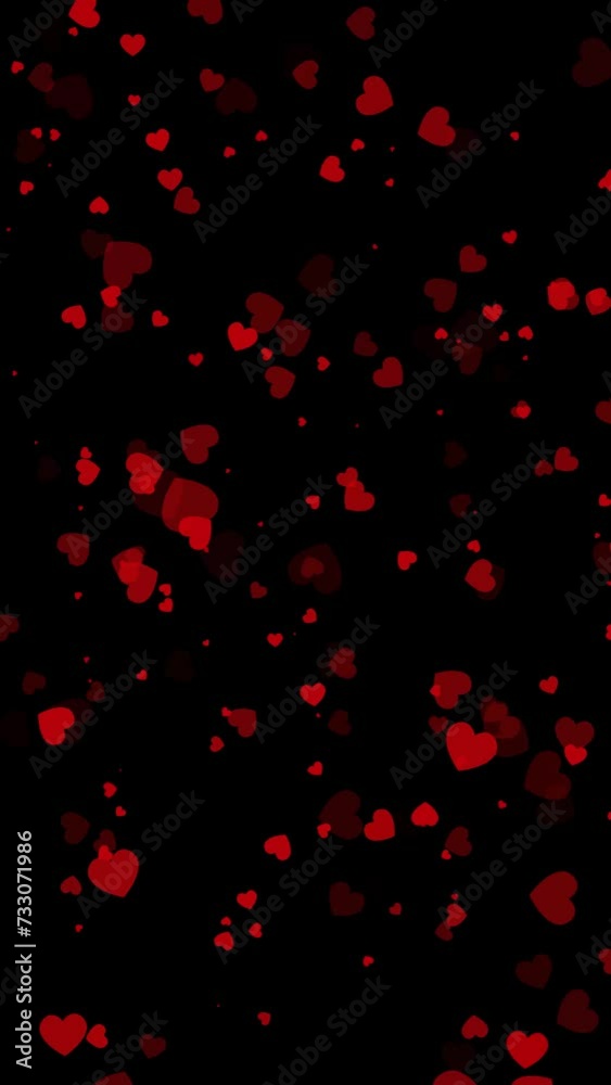 Heart Vertical Motion Background Material