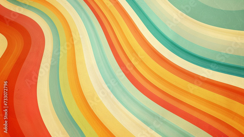 Bisque color retro groovy background presentation design