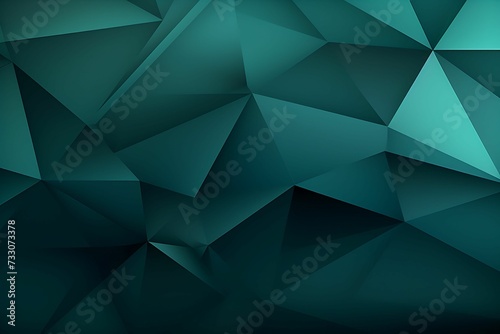 AI generated illustration of an abstract geometric background in vibrant green tones