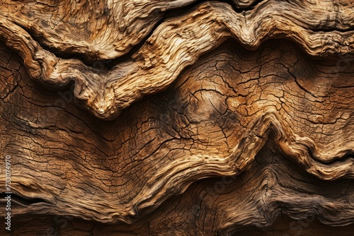 A close-up of an oak wood surface with a deeply textured design.