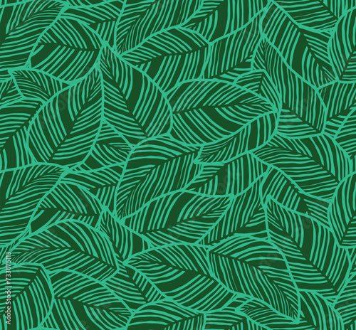 green leaves seamless pattern.