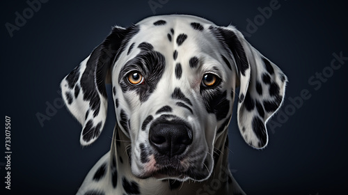 Dalmatian with distinctive black spots and playful expression © Muhammad