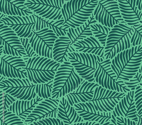 Summer tropical palm leaves seamless pattern.