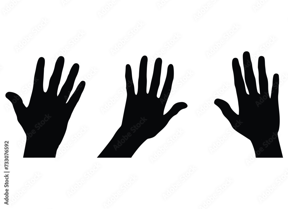 hand vector illustration isolated on white background.
hand vector illustration isolated on white background.