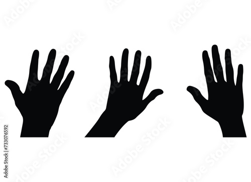 hand vector illustration isolated on white background. 