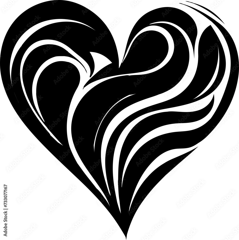 Obraz premium heart vector illustration isolated on transparent background. 