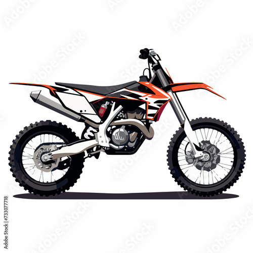 Motocross bike in cartoon  doodle style. Image for t-shirt  web  mobile apps and ui. Isolated 2d vector illustration in logo  icon  sketch style  Eps 10. AI Generative