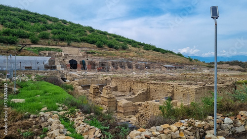 Archaeological ruins of Heraclea Sintica ancient city in Bulgaria photo