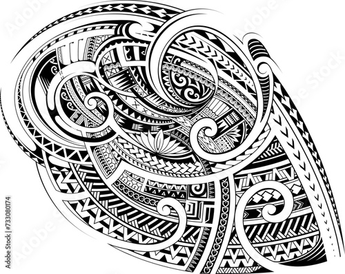 Polynesian style design. Good for tattoo and print stickers
