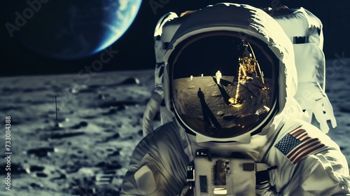 Neil Armstrong's Moon Landing as Reflected in Buzz Aldrin's Visor photo