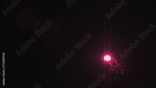 Blinking pink lights and circling animation 