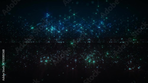 Blue and green glowing animation 
