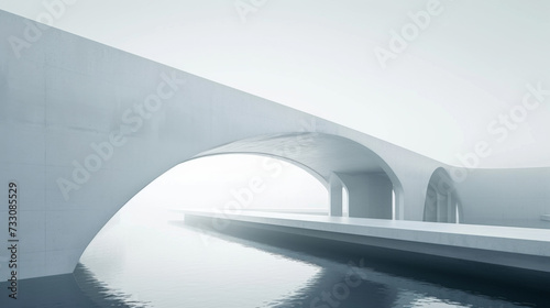 Curved shaped architecture bridge.