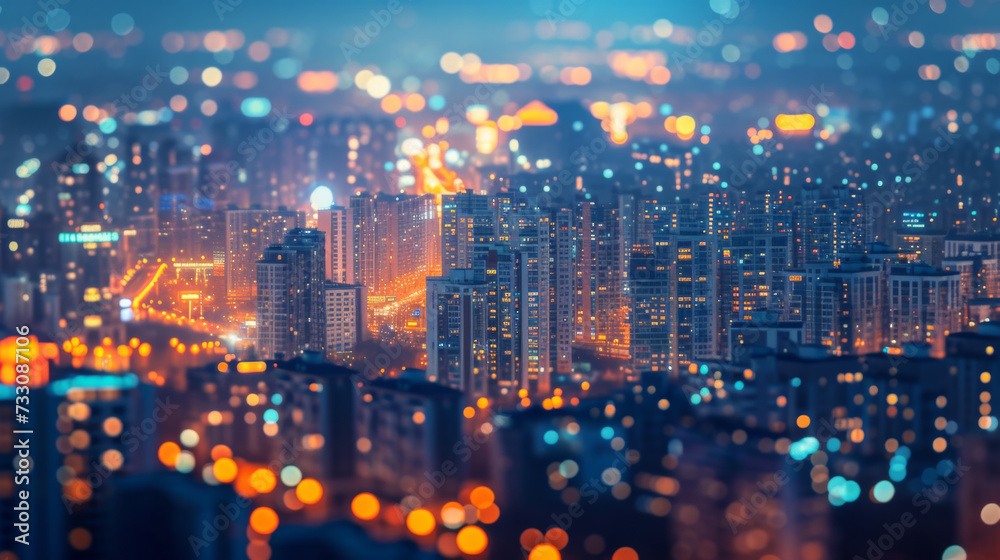 Obraz premium Cityscape at night.
