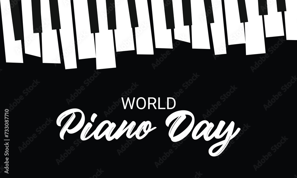 Fototapeta premium World piano day, world piano day march 29 vector illustration.