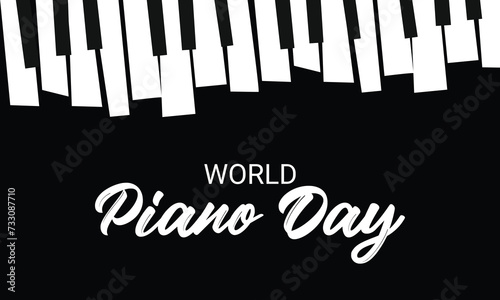 World piano day, world piano day march 29 vector illustration.