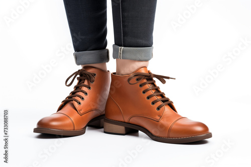 Footwear Fashion on white background.