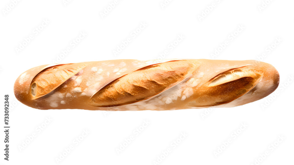 fresh baguette isolated on neat transparent background fresh baguette isolated on neat transparent background