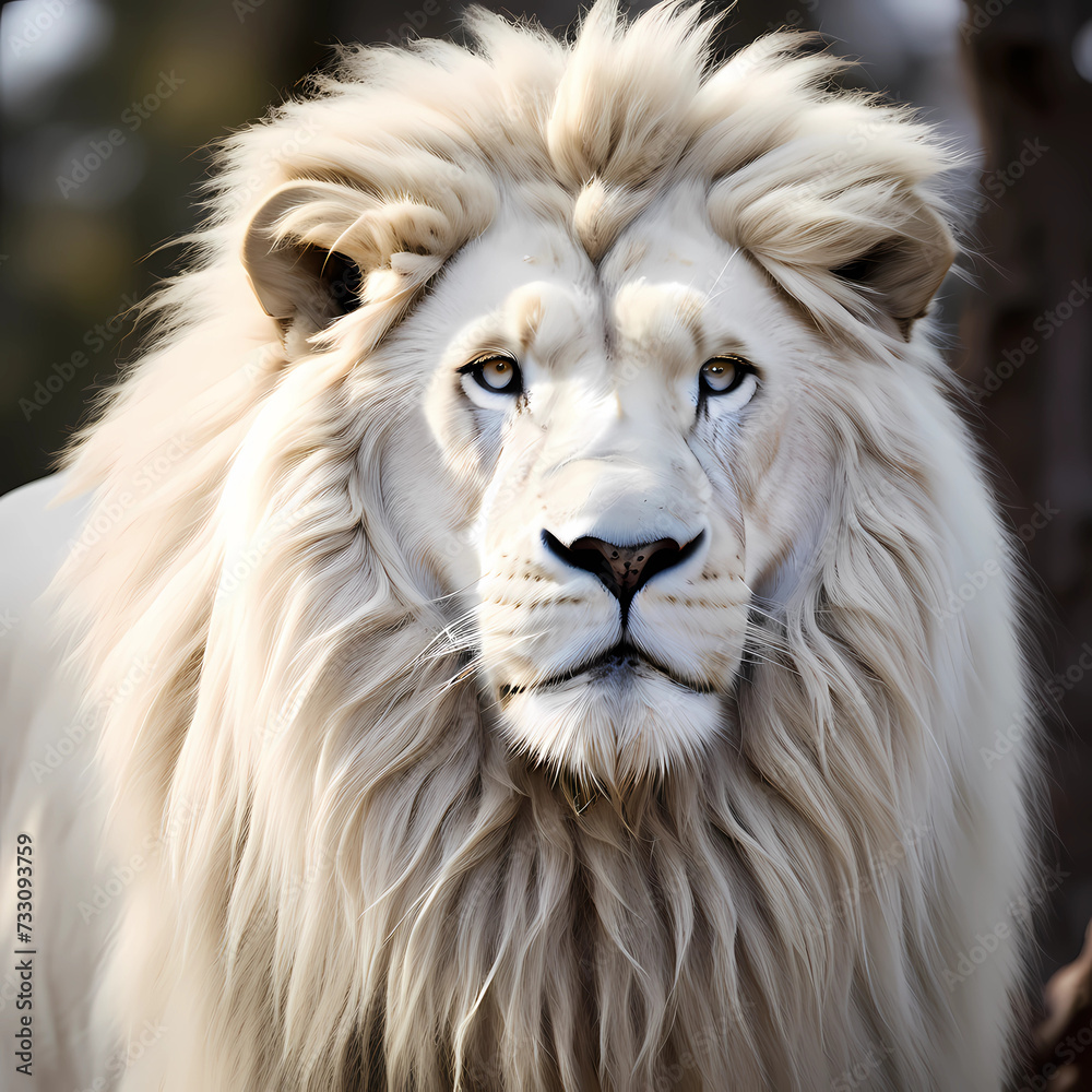 white lion portrait
