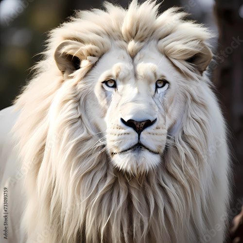 white lion portrait
