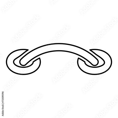 Cross stitching sew darning-stitch stalks of the thread insertion sewing connect fabric Surgical seam Rough seam patch suture contour outline line icon black color vector illustration image thin flat 