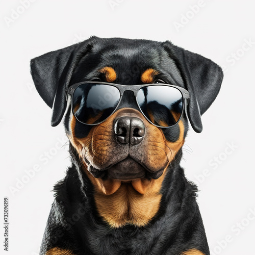 Sunshine Shades and Wagging Tails: Stylish Canine Portrait © PAO Studio