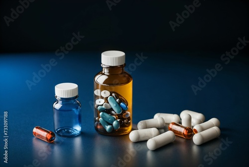 Various medicines of colors and shapes