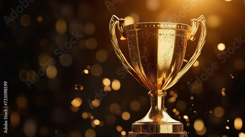 Glistening trophy celebrates success and achievement, AI Generative.