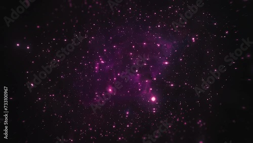 Pink blinking lights particles  galaxy Falling down 