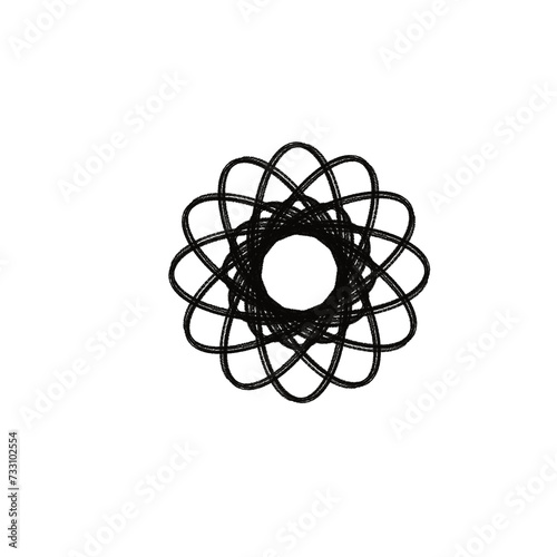 Black and White Hand Drawn Mandala for Coloring Pages, Coloring Books and Coloring Sheets. photo
