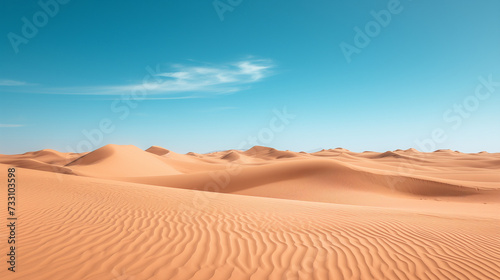 Tranquil Desert Dunes Under Clear Sky