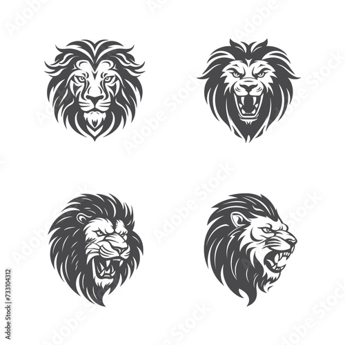 Lion head vector illustration,