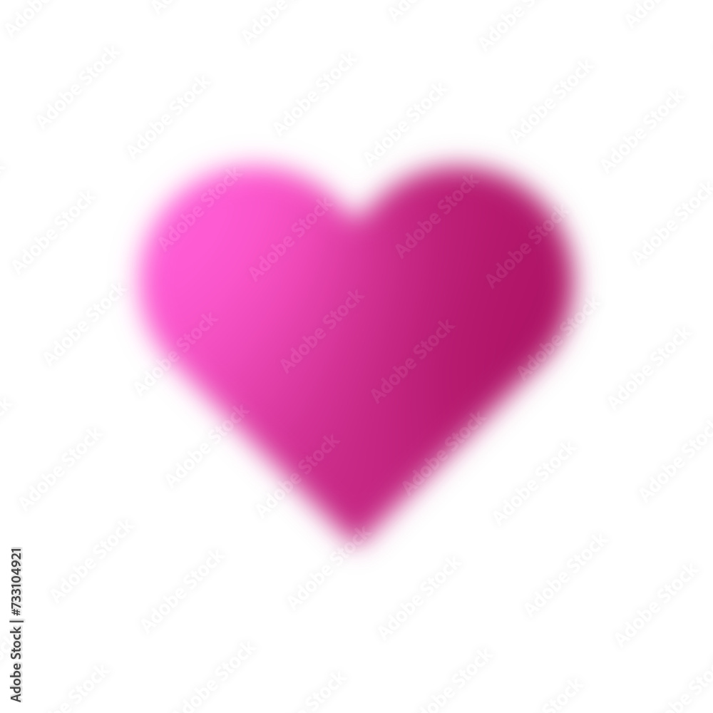 Fototapeta premium Blurry heart icon.