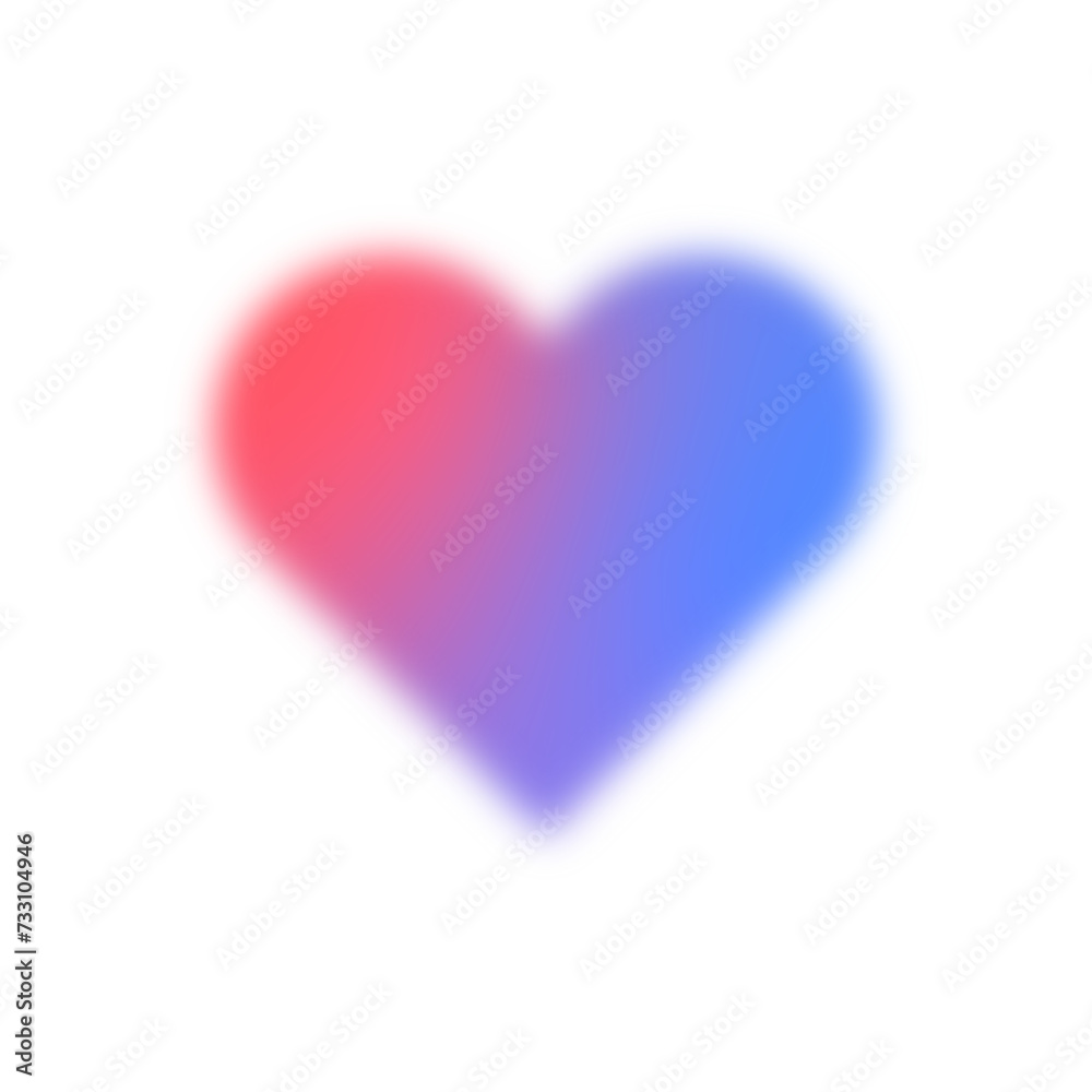 Obraz premium Blurry heart icon.