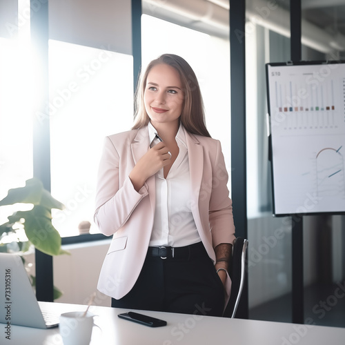 Businesswoman holding a presentation