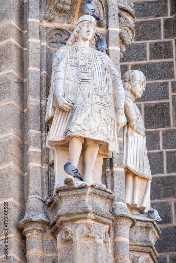 Detalle del exterior de la iglesia, Monasterio de San Juan de los Reyes, Toledo, Castilla-La Mancha, Spain