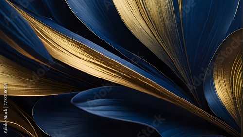 Abstract background, gold, dark blue, gold abstract design, dark background, dynamic abstract, abstract wave design, wallpaper