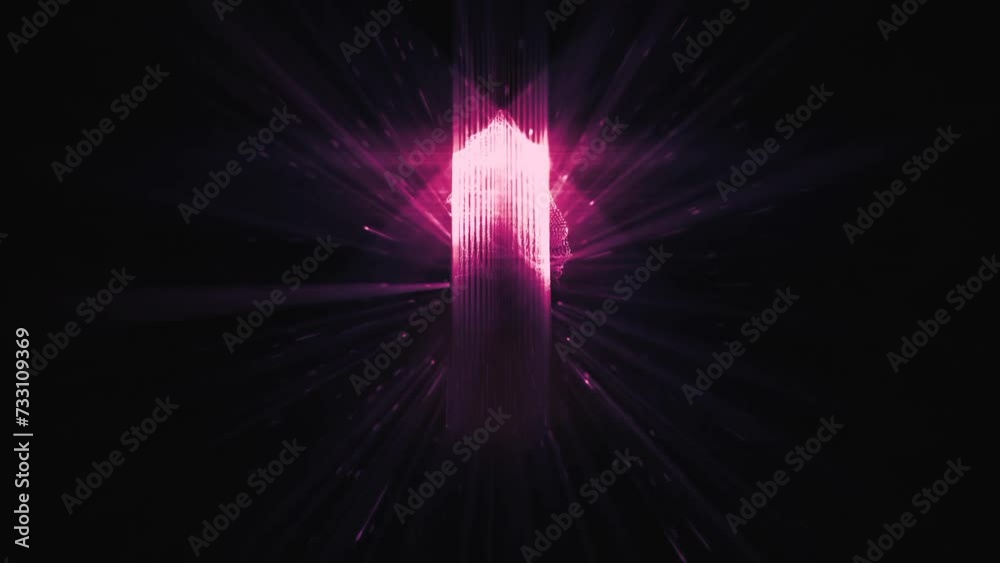 Pink lights triangle animation background 