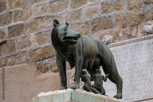 Luperca, the she-wolf who according to Roman mythology nursed Romulus and Remus, founders of Rome, Rome, Lazio, Italy