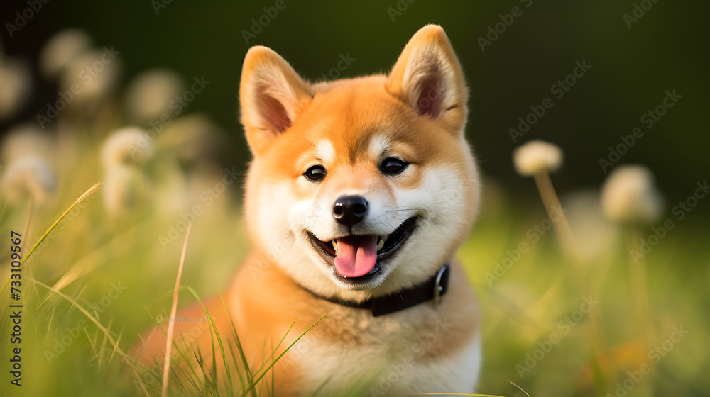 Shiba Inu with a mischievous look