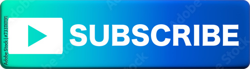 Blue subscribe button icon illustration