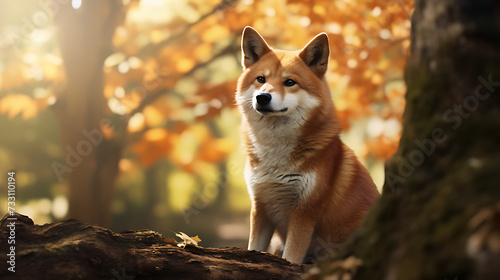 Shiba Inu with a spirited personality and fox-like face
