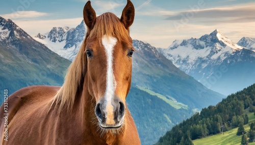 horse face shot isolated on transparent background