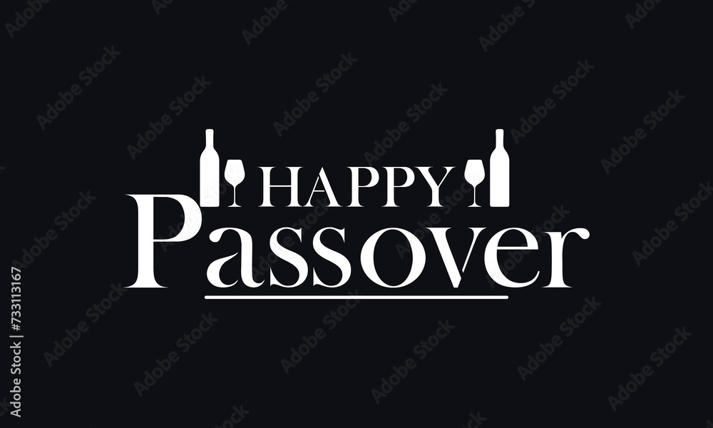 Happy Passover Text illustration Design Happy Passover Text illustration Design