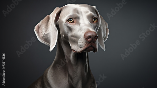 Weimaraner with a sleek and silver coat © Muhammad